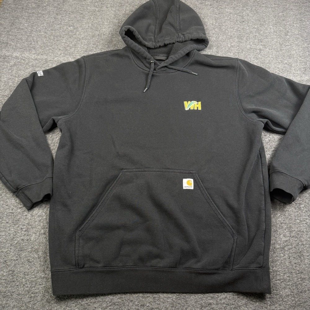 Carhartt Hoodie Mens XL Black Loose Fit Midweight Hooded Sweatshirt TS0121-M